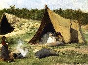 Albert Bierstadt Indian_Camp oil painting on canvas